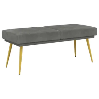 vidaXL Panchina A Doppio Strato Grigio Scuro 120 X 45 X 46 Cm Velluto Vidaxl