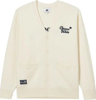 Chocoolate Cardigan con ricamo Teddy Bear - Toni neutri