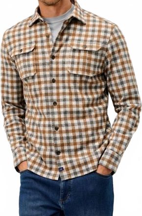Johnnie-O Cabin Check Plaid Button Down In Cream