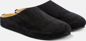 The Row Hudson suede mules
