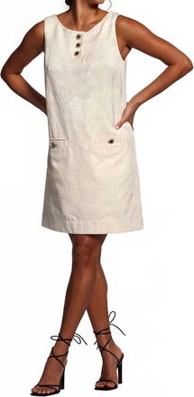 Tori Richard For Trees Jacquard Gigi Dress In Shell