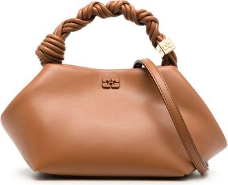 Ganni small Bou cross body bag - women - Polyester/Polyurethane/Recycled Cotton/Recycled Leather/Cotton - One Size - Brown