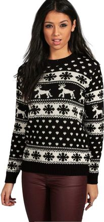 ZEE FASHION Cute Young Deer Ladies Christmas Jumper