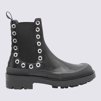 Alexander McQueen Black Leather Chelsea Boots