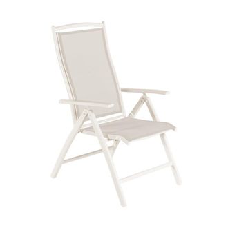 ED&Egrave;N JARD&Iacute; Sill&oacute;n de exterior reclinable blanco envejecido