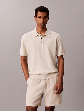 Calvin Klein Gebreid poloshirt van Supima-katoen