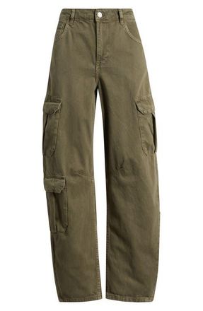 Mango Dilly Cargo Jeans in Khaki at Nordstrom, Size 10