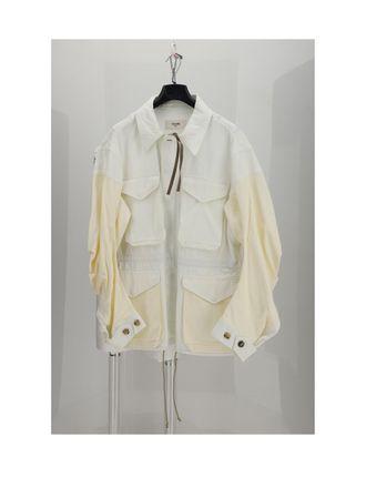Celine Mens Parka White Cotton Coat
