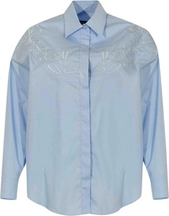 Dondup Camicia - Dames - Overhemden - Blauw - XL - Overhemden