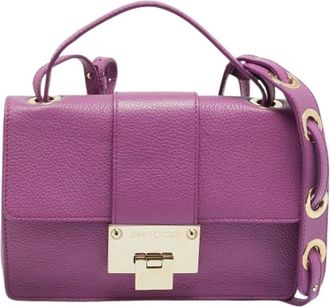 Jimmy Choo London Pre-owned Leren Handtas - Dames - Vintage Handtas - Paars - ONE Size - Leer - Vintage