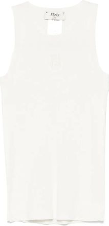 Fendi Canotta in jersey - Toni neutri