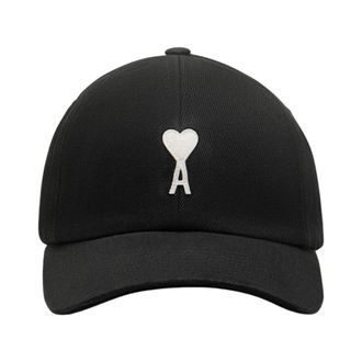 Ami Caps, unisex, Black, Size: ONE SIZE Logo Patch Cap