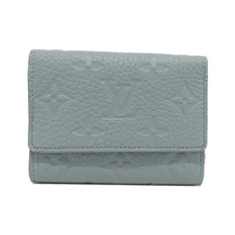 Louis Vuitton Blue Leather Wallet (Tri-Fold) (Pre-Owned)