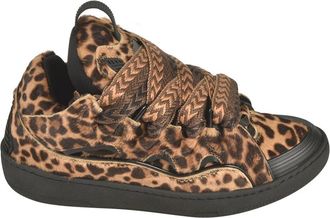 Lanvin Curb Leather Sneakers - Dames - Sneakers - Veelkleurig - 38 EU - Leer - Schoenen