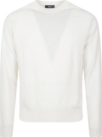 Herno Jersey de cuello redondo - Knitwear - Hombre - Blanco - XL