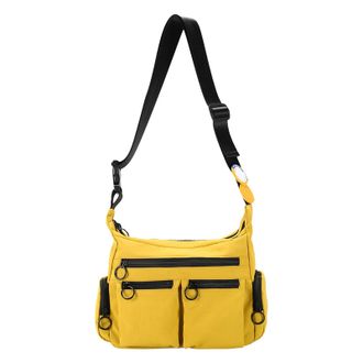 Generic Cymwer Nylon Multi-pocket Shoulder Bags Large Crossbody Bag for Women Men Daily(Yellow) (Yellow)
