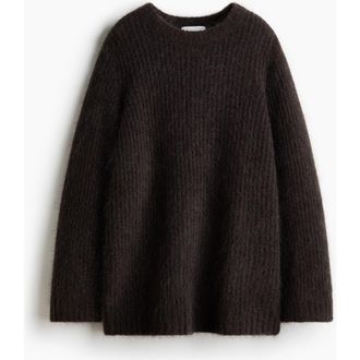 H&M Mohair-blend Jumper in Dark Brown at Nordstrom, Size X-Small