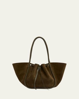 Proenza Schouler Large Drawstring Suede Tote Bag