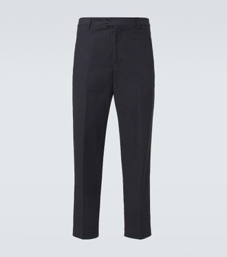 Umit Benan Matt cotton-blend straight pants