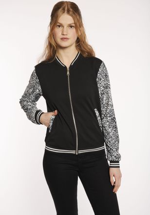 Hailys Blouson HAILYS LS P JK Li44sa, Damen, Gr. L, schwarz (7949 schwarz div), Web, Obermaterial: 95% Polyester, 5% Elasthan, gemustert, Rippb&uuml;ndchen, Jacke
