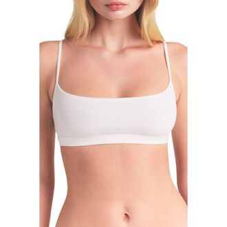 SKIMS Everyday Cotton Scoop Bralette in Z/dnusnow at Nordstrom, Size X-Large