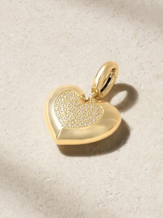 Lauren Rubinski Pendente In Oro 14 Carati Con Diamanti Small Heart