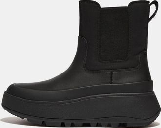 FitFlop Dames Fit Flop F-Mode waterbestendige flatform Chelsea boots in zwart