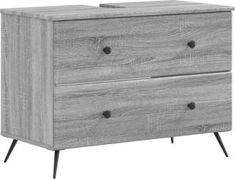 vidaXL Mueble De Lavabo Para Ba&ntilde;o Breda Sonoma Gris 82 X 41 X 59 Cm Vidaxl