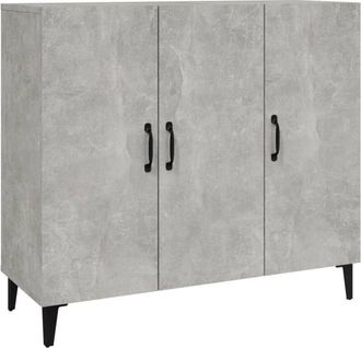 vidaXL Sideboard Concrete Grey 90x34x80 cm Engineered Wood Vidaxl