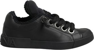 Dolce & Gabbana Portofino Low Top Sneakers - Heren - Sneakers - Zwart - 44 EU - Katoen - Schoenen