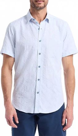 Robert Graham Brackenbury Short Sleeve Woven Shirt In Blue