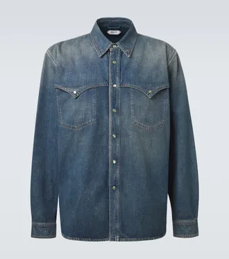 Versace Medusa denim overshirt