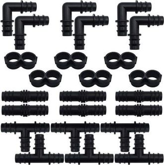OEM Paquete De 24 Conectores Para Mangueras De Riego, Conectores En T, Accesorios, Arcos Y Tapas Para Sistemas De Riego De Jard&iacute;n De 16 Mm