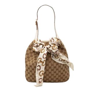 Gucci Pre-owned Bucket Bags, female, Beige, Size: ONE SIZE Pre-owned The Positano Bucket Bag