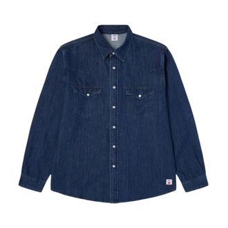 Edwin Camicia Western - - Shirts - Uomo - Blu - XL