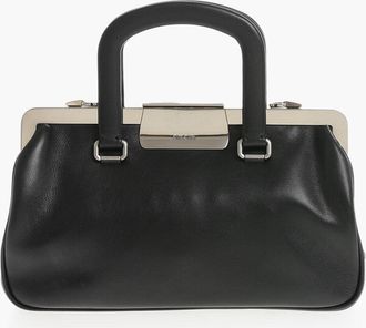 Max Mara Borsa a Mano in Pelle con Dettagli in Effetto Argentato Max Mara