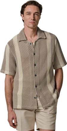 Profuomo Poloshirt korte mouw Profuomo gehaakt strepen normale fit