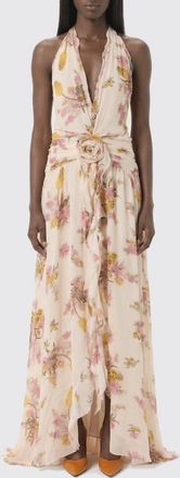 Blumarine Abito lungo Blumarine in georgette con stampa floreale