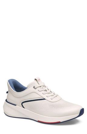 Johnston & Murphy Surge U-Throat Embossed Sneaker in White Full Grain at Nordstrom, Size 11.5