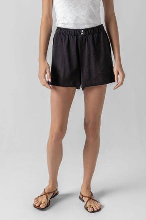 Lilla P Faux Fly Shorts In Black