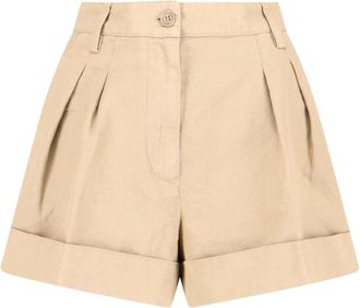 Aspesi Beige Cotton Linen Shorts