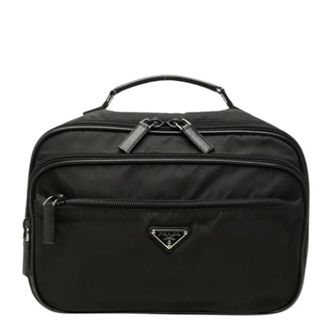 Prada Pre-owned Vanity Bag - Dames - Pre-owned - Zwart - Maat: ONE Size Nylon