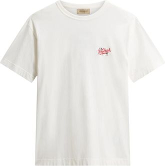 Woolrich T-shirts en polos - Heren - T-shirts - Wit - XL - Katoen - Tops