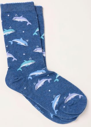 Fat Face FatFace Navy Dolphin Socks