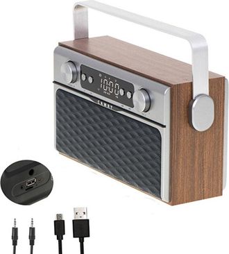 AkunaDecor Camry CR1183 Bluetooth Radio, design retr&ograve;, sintonizzatore fm, 2 altoparlanti 8 w, memoria 50 stazioni, riproduzione MP3, porta usb e scheda sd