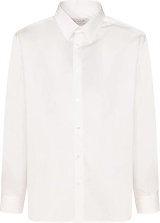 Lanvin Shirts White - Heren - Casual Overhemden - Wit - 4XL - Overhemden