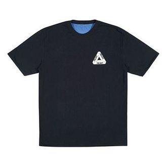 Palace Reverso T-Shirt Black Purple Logo Printing Short Sleeve Unisex Black Blue PAL-SS18-002