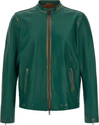 Diesel Lamb Leather Leather Mens Jacket
