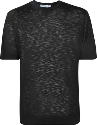 Daniele Fiesoli Tops, Heren, Zwart, S, Katoen, 4100-13 T-shirt