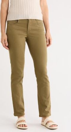 Democracy AbSolution Straight Leg Pants in Golden Olive at Nordstrom Rack, Size 10